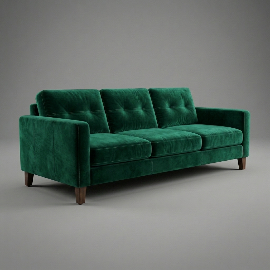 AI Generated Velvet Sofa